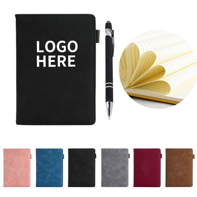 A5 Leatherbound Notebook with Pen Loop